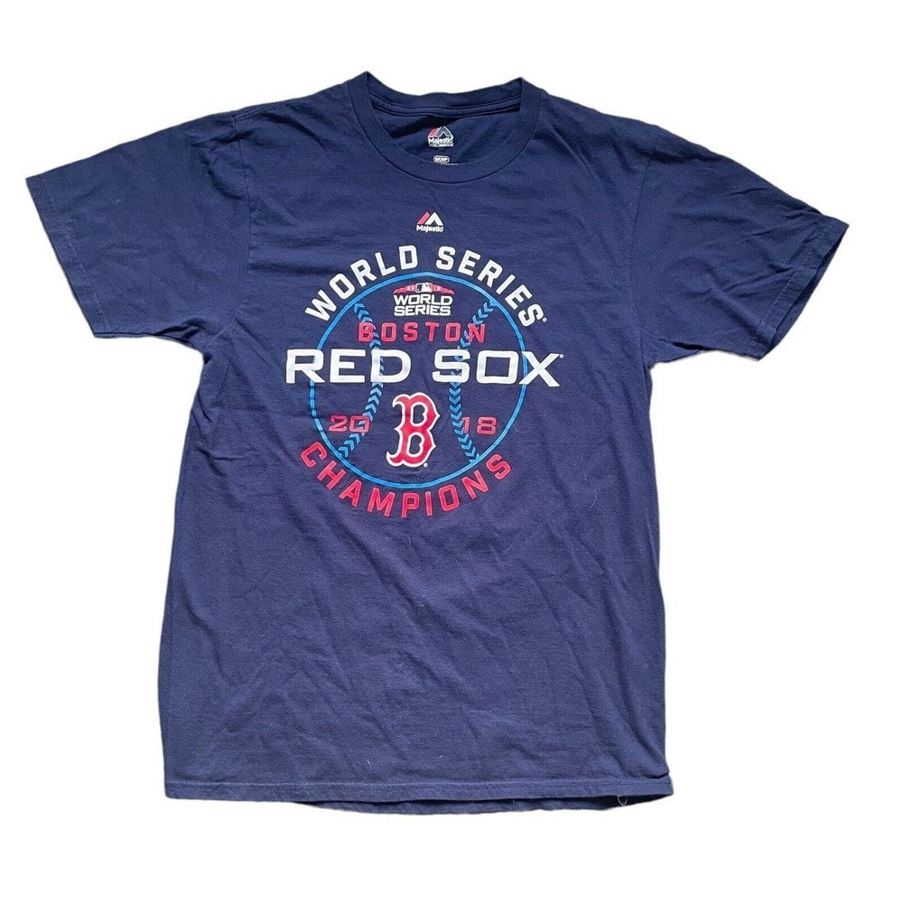 Majestic Boston‎ Red Sox World Series 2018 Champions T Shirt Men's Size Small